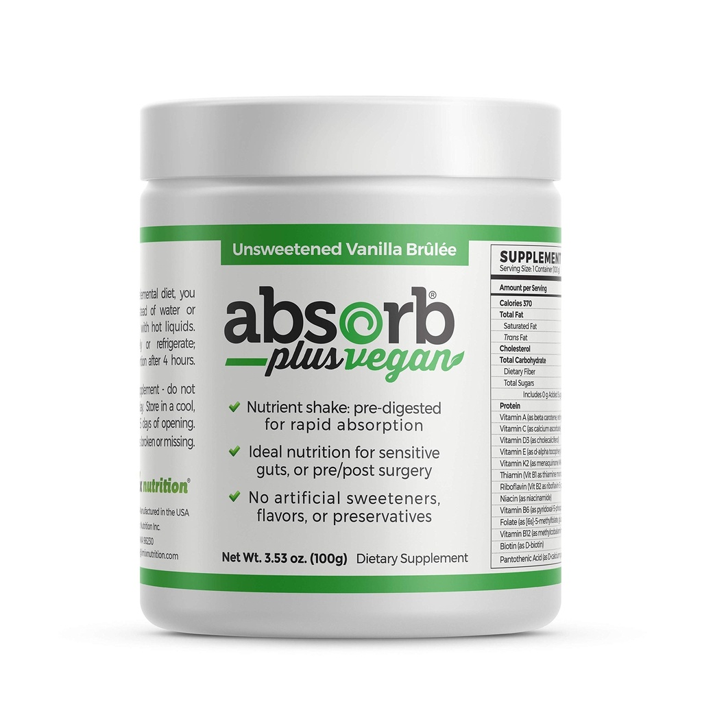 Vegan Isolate Protein - Gut Health, Nutritional Support, Natural Ingredients, Non-GMO, Gluten-Free, Organic Sprouted Rice Protein (100g, Unsweetened Vanilla Brûlée)