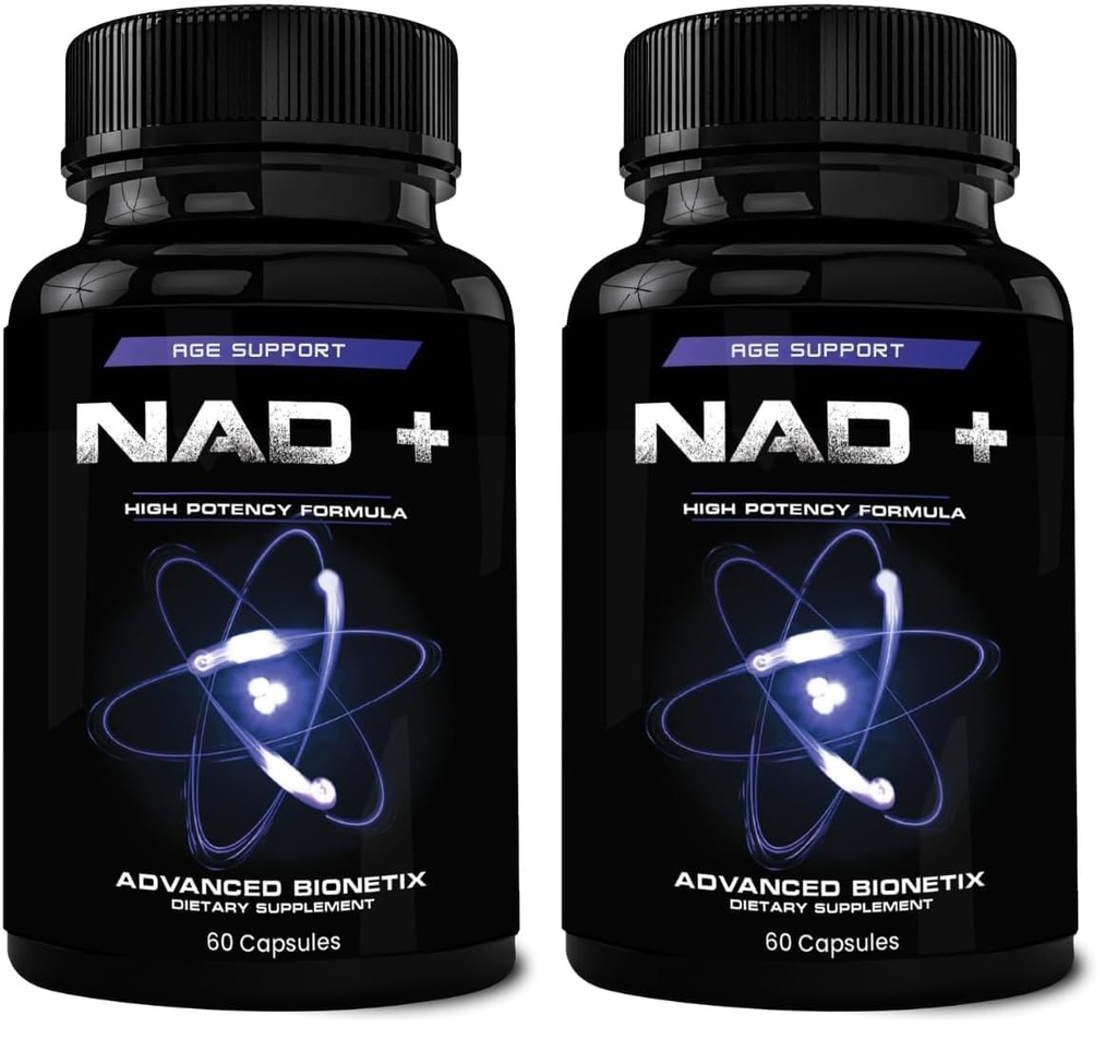 Advanced Bionetix NAD Supplement with Nicotinamide Riboside Plus Resveratrol, Quercetin, Betaine w/RiboYOUNG™ for True Anti Aging (Pack of 2)