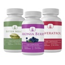 PURE ORIGINAL INGREDIENTS Aronia Berry, Bitter Melon, and Resveratrol Bundle, 100 Capsules Each, Always Pure, No Additives or Fillers