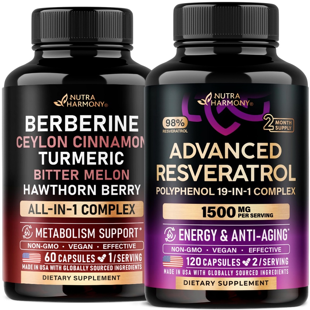 NUTRAHARMONY Bererberine & Resveratrol Complex Capsules