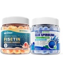 Nextdia Liposomal Fisetin 200mg Liquid Gummies + Organic Blue Spirulina Gummies