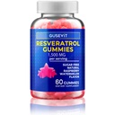 Resveratrol Gummies - Sugar Free, Natural Raspberry Watermelon Flavor, Powerful Antioxidant, Anti-Aging & Immune Support - Vegan Friendly & Gluten Free