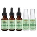 LOVITA Propolis Core Defense Bundle - 3 Liquid Extract Drops & 2 Throat Sprays, 18% Bioflavonoids, High Potency Bee Propolis for Daily Immunity (5 Pc Set)