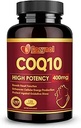 CoQ10-400mg-Softgels με PQQ & Omega 3, μέγιστο συνένζυμο απορρόφησης Q10, ισχυρό αντιοξειδωτικό για την καρδιακή υγεία & την παραγωγή ενέργειας, 120 Count, Non-GMO