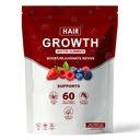 Hair Growth Gummies for Black Women, with Biotin-Silica Complex (5000mcg Biotin) & Vitamin D (30mcg), Supports Hair, Skin & Nail Health, Non-GMO, 60 Gummies