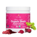 Vivre Naturals Fermented Whole Food Organic Beet Powder, USDA Organic, Probiotic-Enhanced Beetroot Superfood - Nitric Oxide Supplement for Blood Pressure Support, Heart Health Circulation, 30 Servings