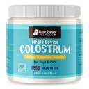 Raw Paws Pet Bovine Colostrum for Dogs Allergies & Immune Support (5-Ounce) - Made in USA - Colostrum for Cats - Senior Dog Supplements - Itchy Skin Treatment - All Ages, Sizes & Breeds