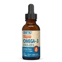 DEVA Vegan Omega-3 Liquid DHA - EPA, Non Fish from Algae, Lemon Flavor, 2 Ounce