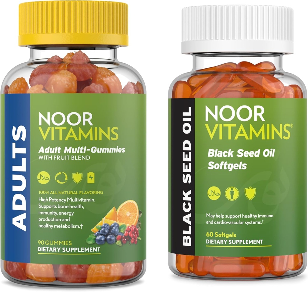 Νουάρ Βιταμίνες Ενηλίκων Πολυβιταμίνη Gummy και Μαύρο Σπέρμα Oil Bundle
