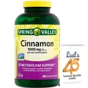Cinnamon Supplement 1000mg, 400 Vegetarian Capsules, Contains Cassia, Not Ceylon, Bundle with Luall's 45 Diabetes Decoded (1)