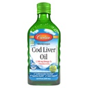 Carlson - Cod Liver Oil, 1100 mg Omega-3s, Plus Βιταμίνες Α και D3, Wild Caught Norwegian Arctic Cod Liver Oil, Sustainablely Soured Nordic Fish Oil Liquid, Green Apple, 250 mL (8.4 Fl Oz)