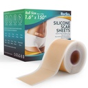 Professional Silicone Scar Sheets (1.6" x 150" Scar Roll-3.8M) - Θεραπεία αφαίρεσης ουλών - Reuseable Silicone Scar Tapes Τύπος για Κελόιντ, C-τμήμα, Χειρουργική, Burn, Acne et