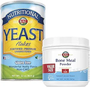 KAL Bone Meal Powder & Nutritional Yeast Bundle 20oz & 22oz