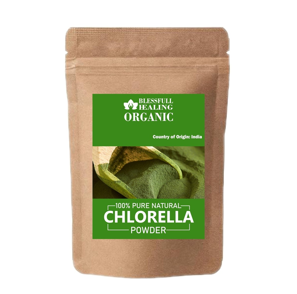 Blessfull Healing Organic Chlorella Powder 100% Pure Natural 200 Gram / 7.05 oz