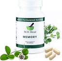 Memory - Natural Blend - Expert Formulated Supplement for Cognitive Wellness, Memory, & Neural Function - Premium L-Tyrosine, Phosphatidylserine, Bacopa Monnieri - 30 Capsules 1 Pack
