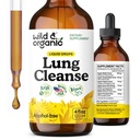 Wild & Organic Lung Cleanse Detox Tincture - Mullein Drops for Lungs - Herbal Mullein Extract Supplement - Vegan, Alcohol-Free Drops - 4 fl oz