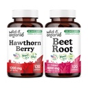 Wild & Organic Hawthorn Berry 120 Capsules & Beet Root 120 Capsules
