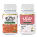 Women’s Total Probiotic Bundle – 60B Daily Probiotics for Gut & Immune Health + Menopause Support with Herbal Blend & Vitamins