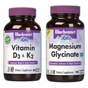 BlueBonnet Διατροφή Βιταμίνη D3 και K2, και Μαγνήσιο Γλυκινικό Καψάκιο Φυτικών