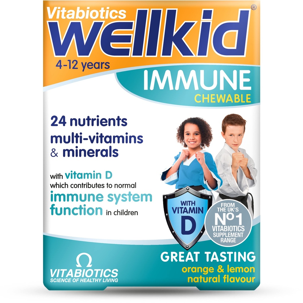 Vitabiotics Wellkid Immune Chewable 30 Tablets