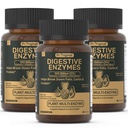 Digestive Enzymes Supplement with 100 Billion CFU Organic Probiotic & Prebiotic - Multi-Enzyme Formula for Women & Men - Supports Digestive & Gut Health, Aids Protein, Carb & Dairy Digestion, 180 Caps
