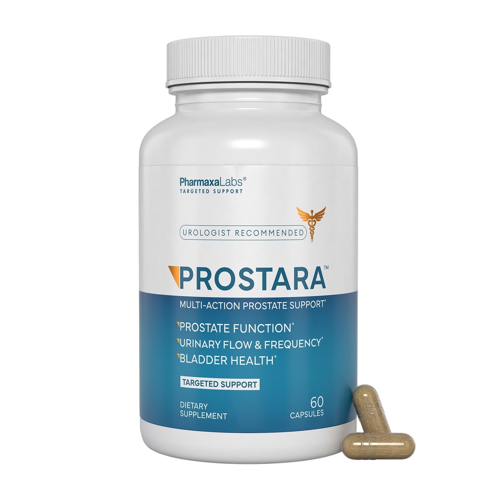 Multi-Action Prostate Supplement - Supports Urinary Flow and Bladder Comfort - Boosts Vitality and Wellness - Saw Palmetto, Pumpkin Seed, Pomegranate & Beta Sitosterol - 60 Capsules