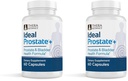 Advanced Men's Prostate Support by Ideal Prostate Plus with Saw Palmetto, Lycopene and More for Natural Relief (Pack of 2)