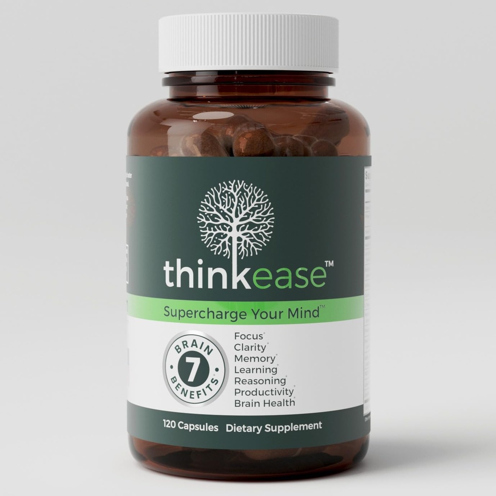 Brain Supplement (120 Capsules) | Memory, Mental Clarity, Focus, Cognitive Performance | Nootropic Supplement with L-Theanine, Acetyl L-Carnitine, Phosphatidylserine, Lion's Mane & More