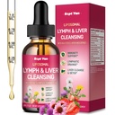 Liposomal Lymphatic Drainage Drops - Lymphatic Drainage Supplements with Milk Thistle, Burdock Root for Women & Men | Supports Liver Cleanse, Detox & Repair | Liver Cleanse Health, Strawberry, 2 Fl Oz