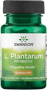 Swanson L. Plantarum - Digestive Supplement Promotion Gassetar Balance & Bowel Regularity - Φυσική Φόρμουλα για να βοηθήσει στη μείωση του Bloating - (30 κάψουλες Veggie)