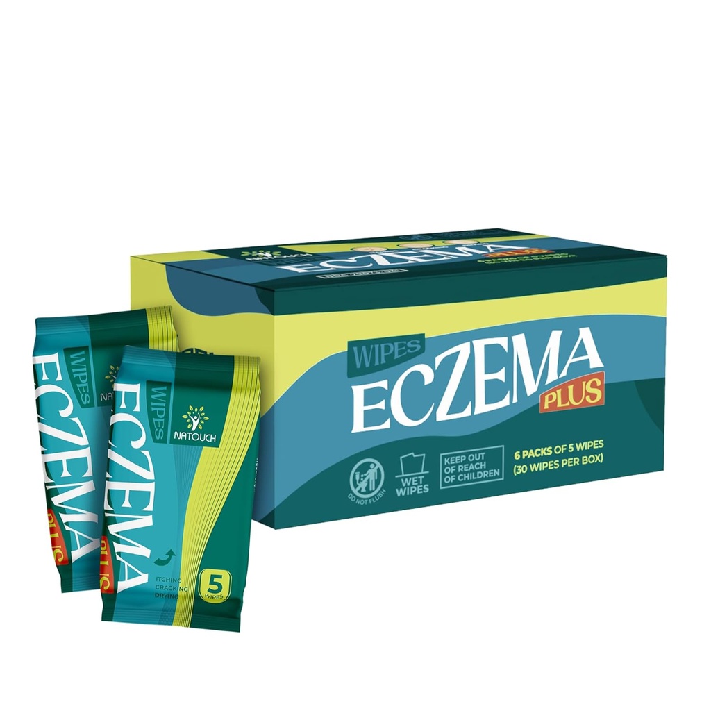 Eczema Wipes All-Natural Fast Acting Eczema Relief, στιγμιαία καταπραϋντικά & δροσιστικά φαγούρα, crackingηγματώσεις και ξήρανση, Προστατευτικά του δέρματος οργανικά μαντηλάκια