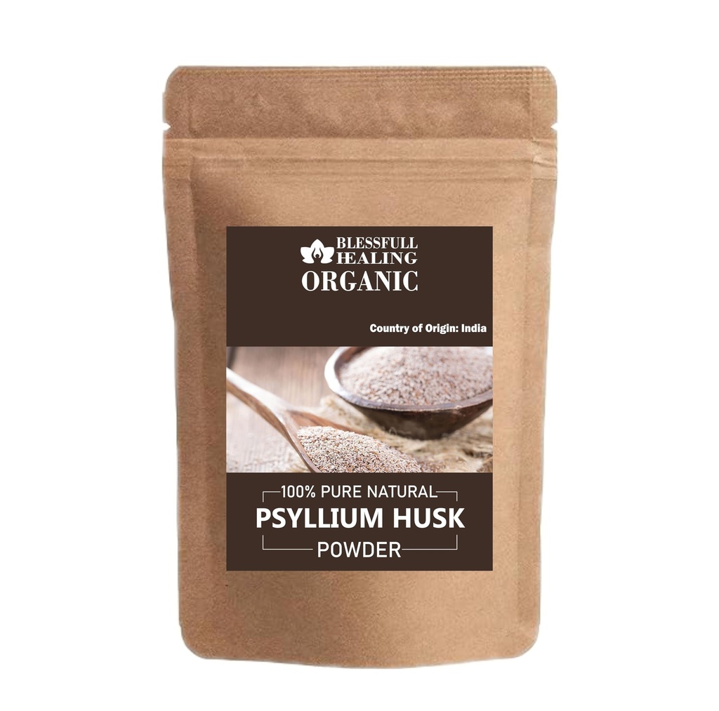 Blessfull Healing Organic Psyllium Husk Powder 100% Pure Natural 100 Gram / 3.52 oz