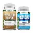 NutriONN Psyllium Husk & Magnesium Glycinate Combo - Targeted Support for Digestive Health & Muscle Relaxation