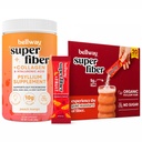 Bellway Super Fiber + Collagen Bundle, Psyllium Husk Powder with Collagen Peptides and Hyaluronic Acid Plus Fruit Fiber Packets, Sugar Free (20 Servings + 20 Packets)