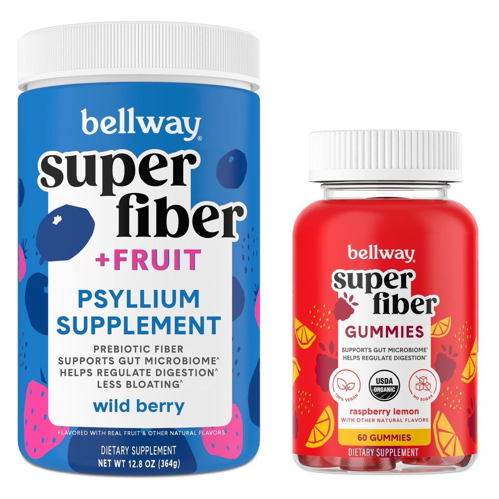 Bellway Super Fiber Powder + Fruit, Wild Berry Super Fiber Gummies