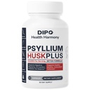 DIPO Psyllium Husk Capsules - Daily Soluble Fiber Supplement for Digestive Regularity, Gut Health & Bloat Relief. Advanced Complex with Aloe, Slippery Elm, Ginger & Inulin Non-GMO - 60 Capsules