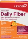 Leader Psyllium Husk Powder Supplement 4-in-1 Fiber for Digestive Health, Plant Based 100% Natural Psyllium Husk Daily Fiber, Sugar Free, Gluten Free, Non-GMO, 54 Singe Dose Packs