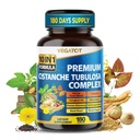 VEGATOT Organic Cistanche Tubulosa Complex – 10-in-1 Herbal Formula with Tribulus, Tongkat Ali, Maca, Panax Ginseng, Ashwagandha – 180 Capsules – Non-GMO, Vegan