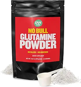 “No Bull” L-Glutamine Powder - Unflavored and Micronized Glutamine, Pure L Glutamine Powder, Non GMO, L Glutamine Supplement, Naturally Vegan, Vegetarian and Gluten Free, 300g