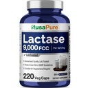 NusaPure Lactase Enzyme 9000 FCC, Lactase Unit, Suitable for Vegetarians/Vegan, Non-GMO, 220 Veg Capsules