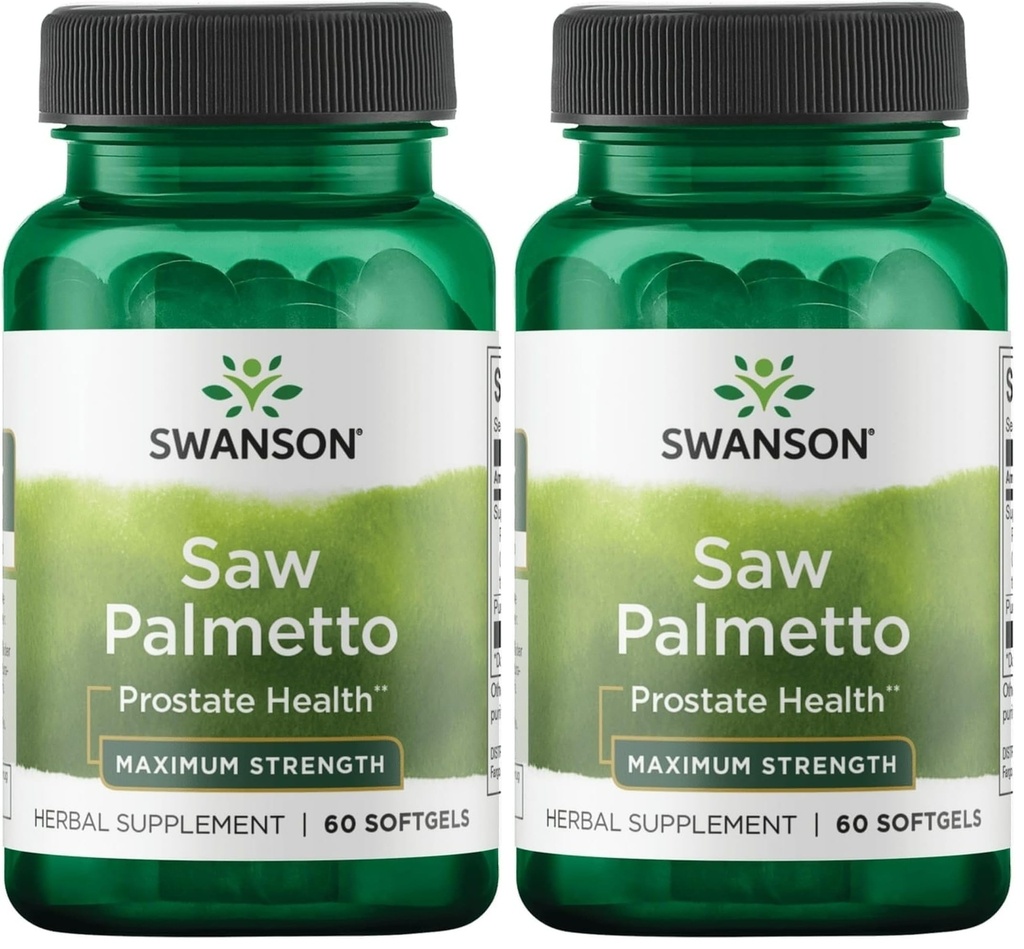 Swanson Saw Palmetto 320 Milligrams 60 Sgels (Pack of 2)