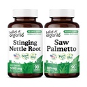 Wild & Organic Stinging Nettle Root 90 Capsules & Saw Palmetto 90 Capsules