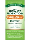 Nature's Truth Probiotics for Men and Women | 25 Billion CFU | 60 Capsules | 14 Strains | Non-GMO & Gluten Free Digestive Health Supplement