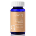 PurO3 Coconut Oil Capsules - High Potency Pure Ozonated Oils for Immune Support & Wellness Benefits - Organic Oxygen Infused Supplement - 90 Veggie Softgels