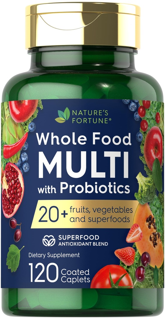 Nature's Fortune Whole Food Multivitamin with Probiotics 