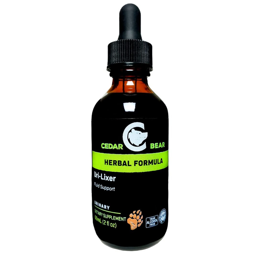 Cedar Bear Uri-Lixer a Liquid Herbal Supplement That Supports Urinary Health & Fluid Dynamics (2 FL Oz)