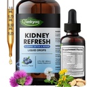 Kidney Cleanse Drops with Astragalus, Chanca Piedra | Urinary Tract Support Liquid Detox & Repair | Vegan, Natural Blueberry Flavor - 2 Fl Oz