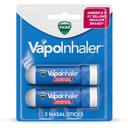 Vicks VapoInhaler, On-the-Go Portable Nasal Inhaler, Non-Medicated, With Refreshing Vicks Vapors, Menthol Scent , 2 Scented Sticks