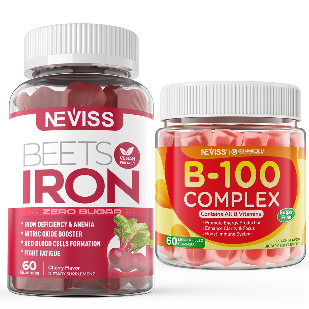 Σύμπλεγμα B100 χωρίς ζάχαρη Iron Gummies+Vitamin
