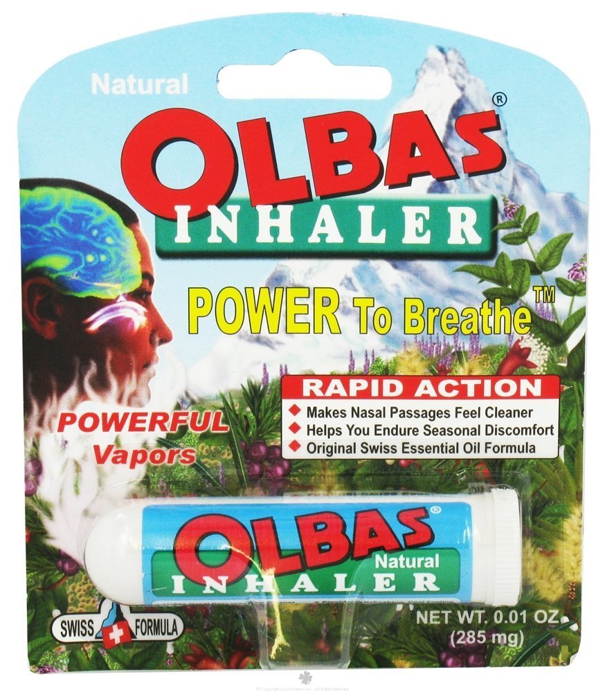 Olbas Inhaler Aromatherapy, Essential Oil Inhaler with Natural Oils, 0.01 Oz Each, 2 Pack, Pocket Sized Nasal Inhaler Stick for Clear Breathing and Sinus Relief.